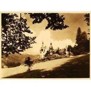  1932 Peles Castle Castelul Sinaia Romania Photogravure 
