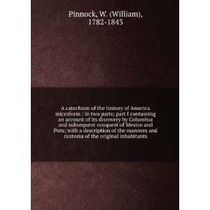   of the original inhabitants W. (William), 1782 1843 Pinnock Books