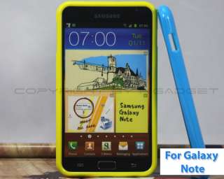 For Samsung Galaxy Note/i9220/GT N7000 Yellow TPU Glossy Back Cover 
