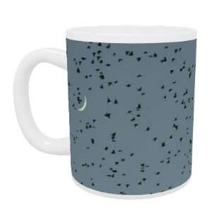 Starlings fill the sky at dusk in Brunton   Mug   Standard Size