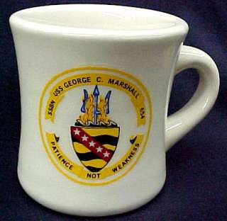 US Navy Ceramic USS George C. Marshall SSBN 654 Mug  