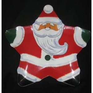  Star Shaped Melamine Santa Tray 