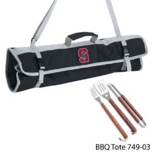   Stanford Cardinal SU NCAA Deluxe Wooden BBQ Grill Set Sports