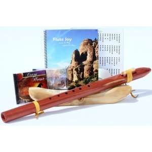  Key of Low C, Cedar Native American Style Flute, Book and 3 CD 