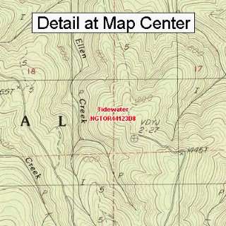 USGS Topographic Quadrangle Map   Tidewater, Oregon (Folded/Waterproof 