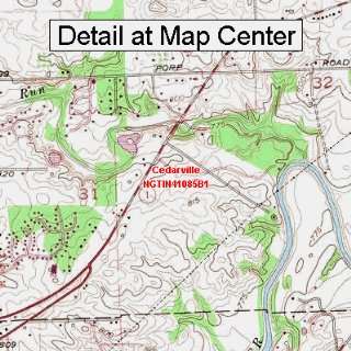  USGS Topographic Quadrangle Map   Cedarville, Indiana 