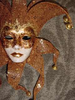EXCEPTIONAL Venetian Mask GORGEOUS GOLD Mardi Gras BIN  