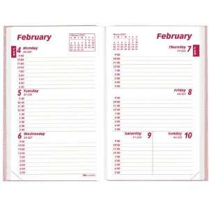  Brownline Pink Ribbon 6 x 3 3/16 Inch Weekly Planner 