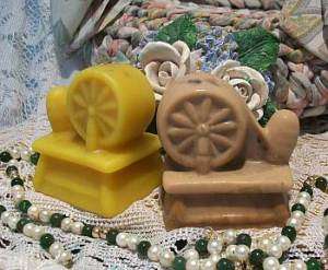 Silicone Primitive Spinning Wheel Soap Candle Mold  