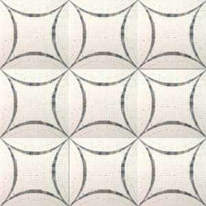  Interlocking Circle Marble Mosaic Pattern Polished Thassos 
