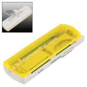  Gino Yellow White Plastic 4 Slots M2 SD MS Micro SD USB 2 