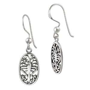  Sterling Silver Celtic Tree of Life French Wire Drop 