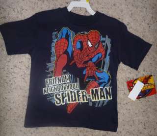 NWT Boys Toddler SPIDERMAN Spider man T shirt Size 2 3T 4T Webslinger 