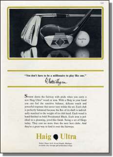 1965 Walter Hagen Haig Ultra golf clubs photo ad  
