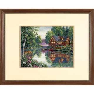 dimension counted cross stitch kit spending time at this cozy cabin is 