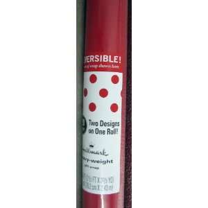  Hallmark Gift Wrap RSR114 Red Reversible Roll Wrap Health 