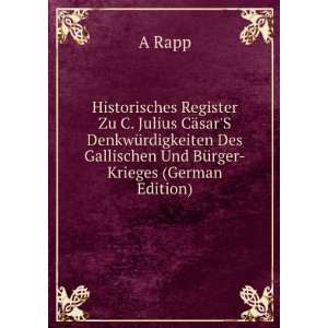   Und BÃ¼rger Krieges (German Edition) (9785877634299) A Rapp Books