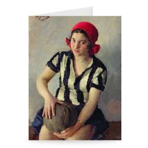  A sportswoman, 1928 (oil on canvas) by Ivan Semyonovich 