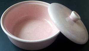 Speckled Pink Harker Ware ? Lidded Baking Dish Vintage  