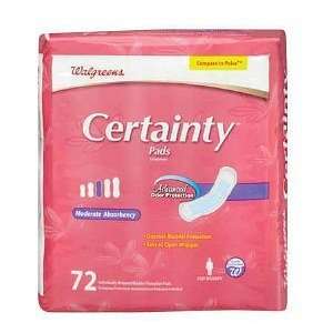  Certainty Pads for Women, Moderate Absorbency, 72 ea