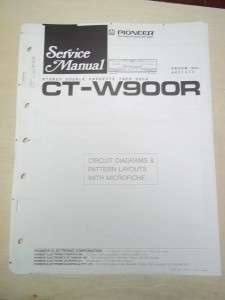 Pioneer Service/Repair Manual~CT W900R Cassette Tape Deck~Original 