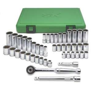 SK Hand Tools 94545 3/8 Drive Universal Spline Socket Set, 45 Piece