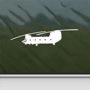 CH 47 Chinook US Army Helicopter White Sticker Laptop Vinyl White 