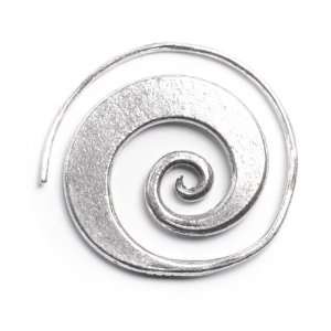  Karen hill handmade spiral tribe silver craft earring 