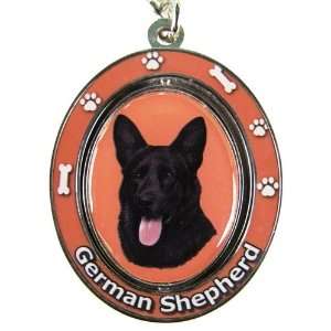  Black German Shepherd Spinning Dog Keychain By E & S Pets 