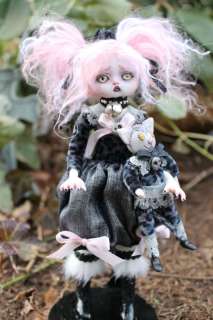 OOAK goth fairy tale monster were cat posable horror A.Gibbons Lil 