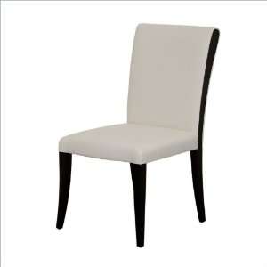  Diamond Sofa Bonded Leather Dining Side Chairs with Wood Legs 