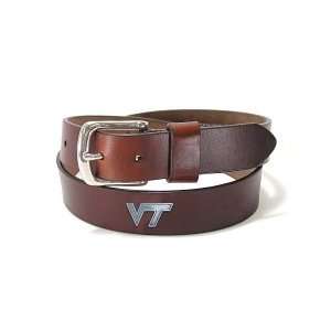    Virginia Tech Hokies Brown Oil Tan Leather Belt
