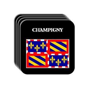  Bourgogne (Burgundy)   CHAMPIGNY Set of 4 Mini Mousepad 