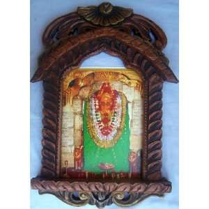  Godess Chamunda Maa Poster Painting in wood craft frame 