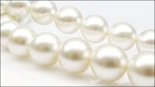 PERFECT WHITE 13 16MM SOUTH SEA PEARL NECKLACE 18INCH  