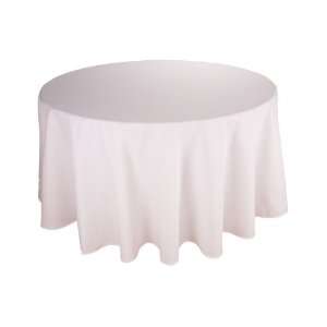 Riegel Premier 100 Percent Polyester 120 Inch Round Tablecloth, White