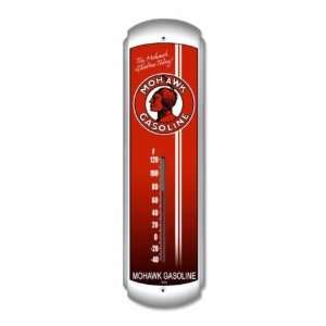  Mohawk Indian Oil Gas Vintage Metal Thermometer Sign