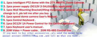 PTZ speed Dome cctv camera system + control keyboard  