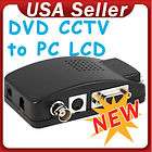 CCTV Camera DVD DVR BNC S Video VGA to PC Monitor VGA Converter 