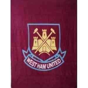    West Ham Fc Super Soft Fleece Blanket Bed Throw