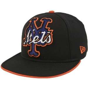  New Era New York Mets Black 59Fifty Big One Deception Fitted 