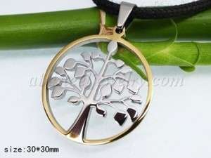 Celtic Tree of Life 2 Tone Stainless Steel Pendant Necklace XP5276 
