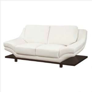 Bundle 47 Grant Contemporary Loveseat in White (Set of 2 