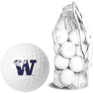  Washington Huskies UW NCAA Clear Pack 15 Golf Balls