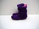 Jenni Soft and Comfy Faux Shearling Bootie Slippers L Jewel Purple