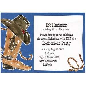  Western Boots Flip Out Invitation