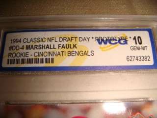 1994 Classic NFL Draft Day PROTOTYPE 1 OF 9400 Marshall Faulk Rookie 