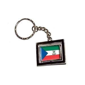  Equatorial Guinea Country Flag   New Keychain Ring 