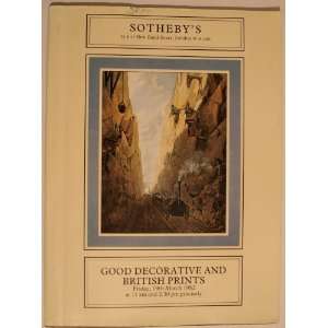   Sothebys Auction Griffin London March 19, 1982) Sothebys London