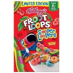 Kelloggs Froot Loops Sooper Loopers Cereal 12.2 oz (Pack of 16)